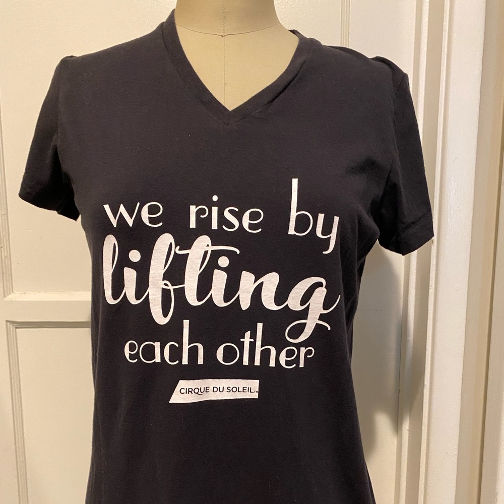 Cirque du Soleil Ladies Black V-Neck Lift Up T-Shirt